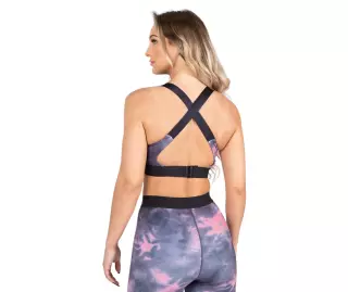 Gorilla Wear Colby Sports Bra, Gray/Pink