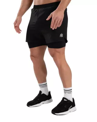 Gorilla Wear Cortez 2-in-1 Shorts (Poistotuote), Black