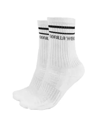 Gorilla Wear Crew Socks 2-Pack, White