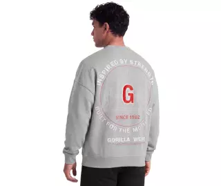 Gorilla Wear Leeds Oversized Sweater, Light Grey Melange