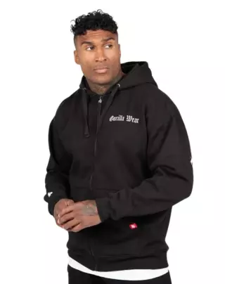 Gorilla Wear Utah Zipped Hoodie, Black