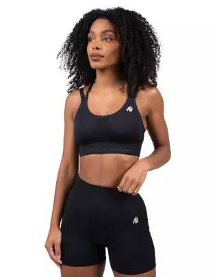 Gorilla Wear Whitney Seamless Sports Bra, Black