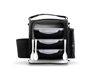 GymBeam FIT Meal Prep Food Bag, Black