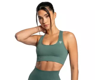 GymBeam Strix Seamless Sports Bra, Moss Green
