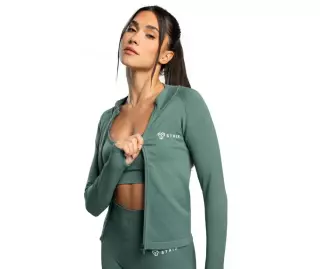 GymBeam Strix Seamless Sports Longsleeve Top, Moss Green
