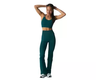 ICIW Define Seamless Flared Tights, Forest Green