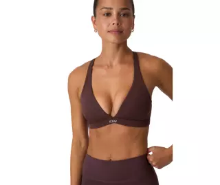 ICIW Luxe V-Neck Sports Bra, Espresso