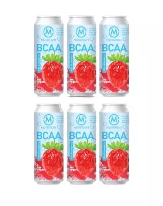 M-Nutrition BCAA-valmisjuoma, Wild Strawberry 6-pack