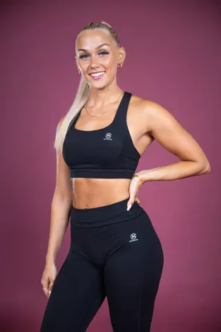 M-Nutrition Cross Back Bra, Black (Poistotuote)