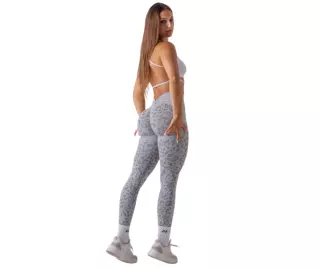 NEBBIA Push-Up Compression Leopard Leggings PRIMAL 849, Light Grey Leopard