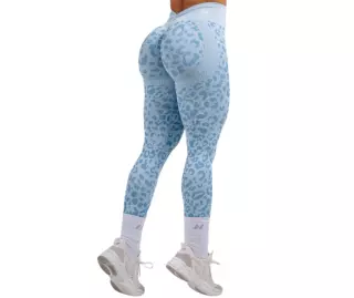 NEBBIA Push-Up Compression Leopard Leggings PRIMAL 849, Blue Leopard