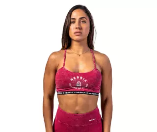 NEBBIA Washed Open Back Sports Bra Legacy 779, Red (Poistotuote)