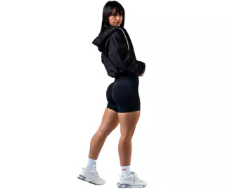 NEBBIA Black Zip-Up Hoodie POWER 895, Black