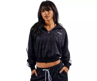 NEBBIA Half-Zip Leopard Sweatshirt PRIMAL 866, Black Leopard
