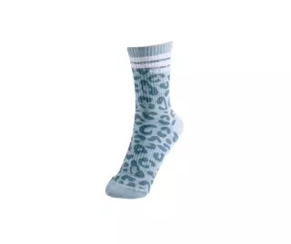 NEBBIA Leopard Crew Socks PRIMAL 106, Blue Leopard