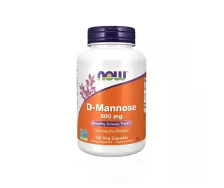 NOW Foods D-Mannose 500 mg, 120 kaps.