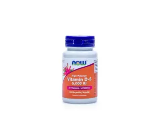 NOW Foods Vitamin D-3 5000 IU (125 mcg), 120 kaps.