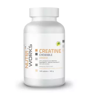 Nutri Works Creatine Monohydrate Chewable Tablets, Orange, 120 tabl
