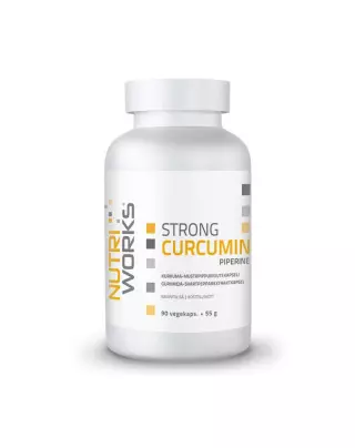 Nutri Works Strong Curcumin + Piperine, 90 kaps.