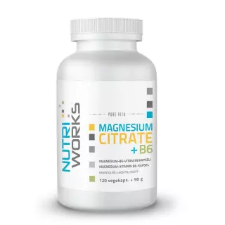 Nutri Works Magnesium Citrate+B6, 120 kaps.