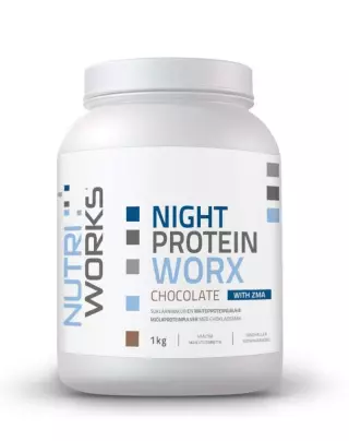 Nutri Works Night Protein Worx With ZMA, 1 kg, Chocolate