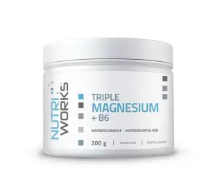 Nutri Works Triple Magnesium + B6 jauhe, 200 g