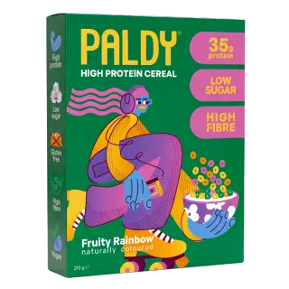 Paldy High Protein Cereal proteiinimurot, 210 g, Fruity Rainbow