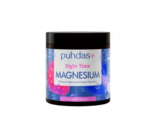 Puhdas+ Night Time Magnesium 80 g, Mansikka & Mustikka