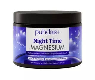 Puhdas+ Night Time Magnesiumglysinaatti, 200 g