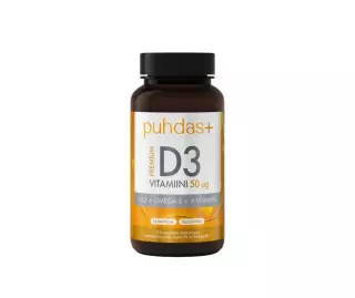 Puhdas+ Premium D3-vitamiini, 50 µg