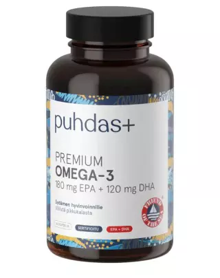 Puhdas+ Premium Omega-3 180 mg EPA + 120 mg DHA