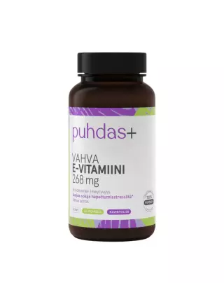 Puhdas+ Vahva E-vitamiini 268 mg, 60 kaps.