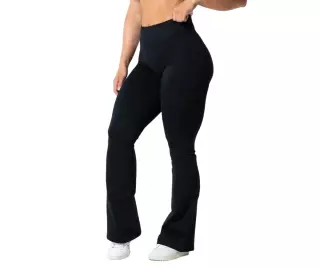 Relode Aura Seamless Scrunch Flared Tights, Black