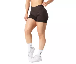 Relode Aura Seamless Scrunch Shorts, Espresso Brown