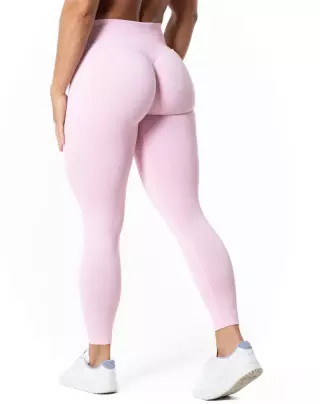 Relode Aura Seamless Scrunch Tights, Light Pink