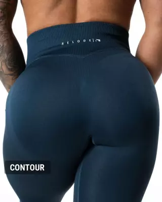 Relode Hybrid Seamless Contour Tights, Dark Navy