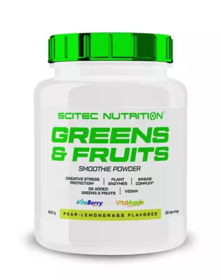 Scitec Greens & Fruits, 600 g, Pear-Lemongrass